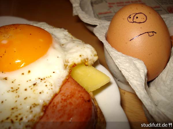 Leberkäse mit Spiegelei